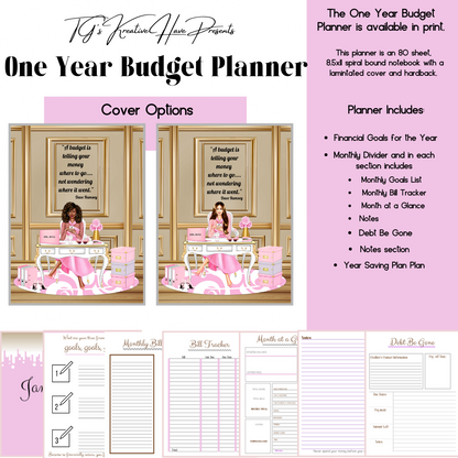 One Year Budget Planner