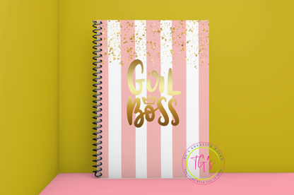 Girl Boss 8.5x11 Spiral Notebook